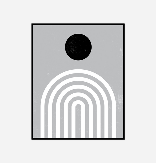 black white half moon