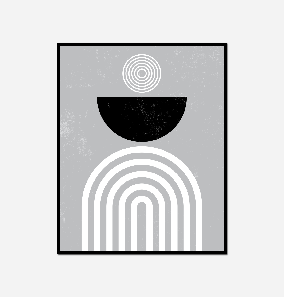 black white half moon