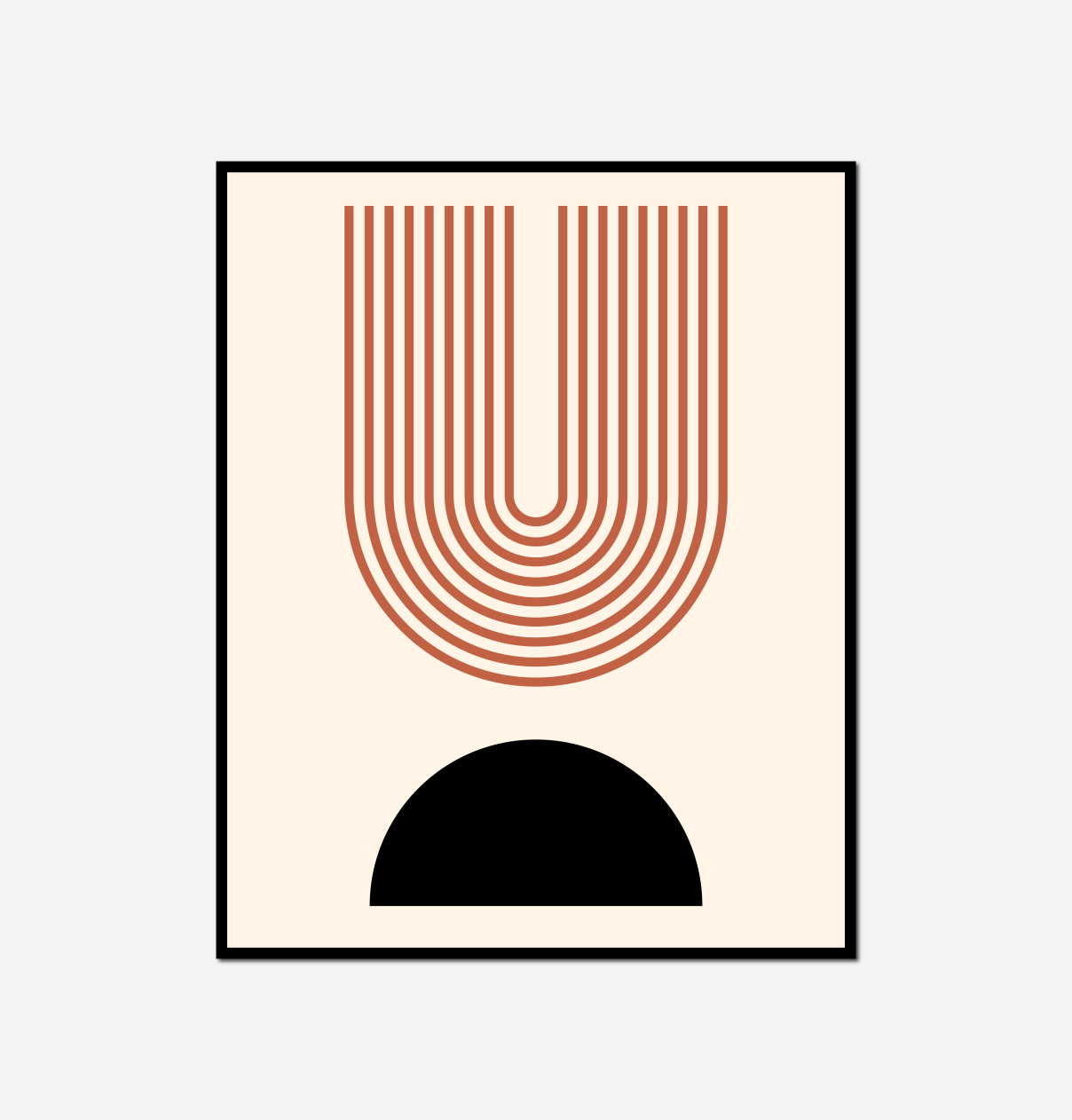 Art black orange design