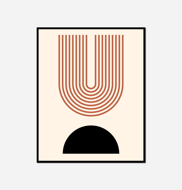 Art black orange design