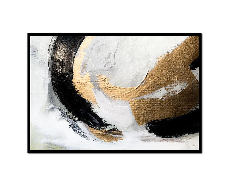 Painting black gold circle white