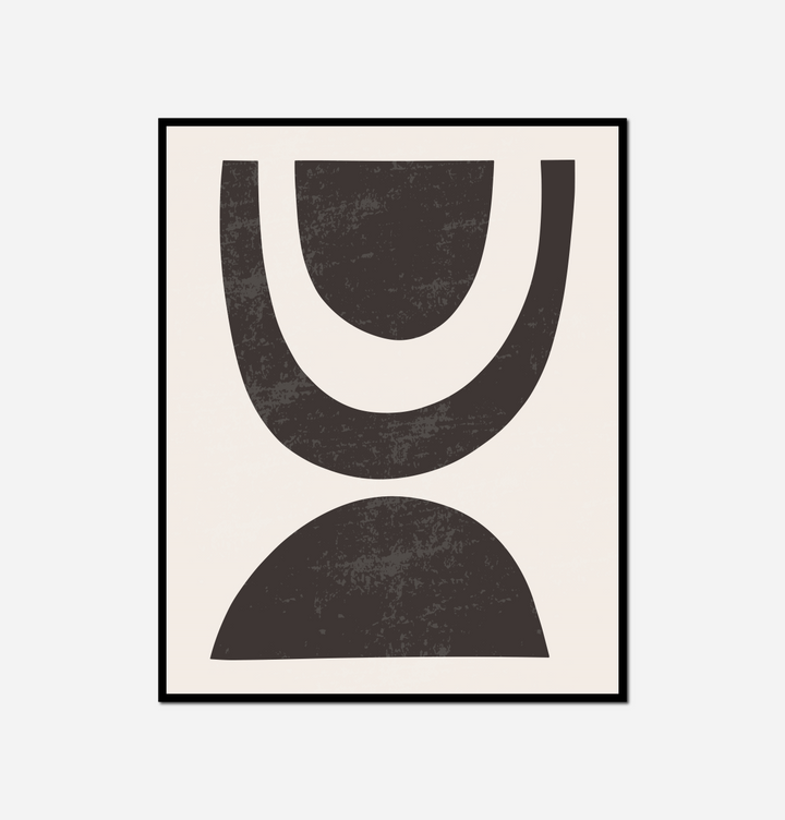 close black white abstract painting black