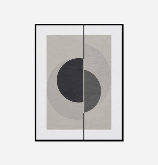 black white painting black circle