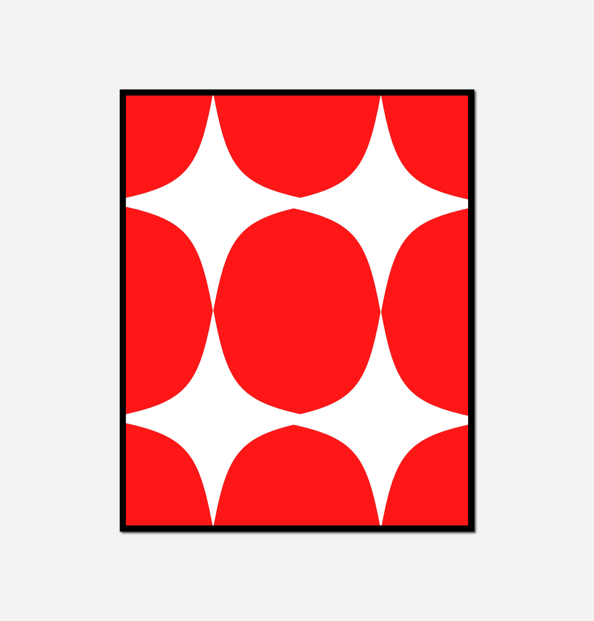 close red white polka dot