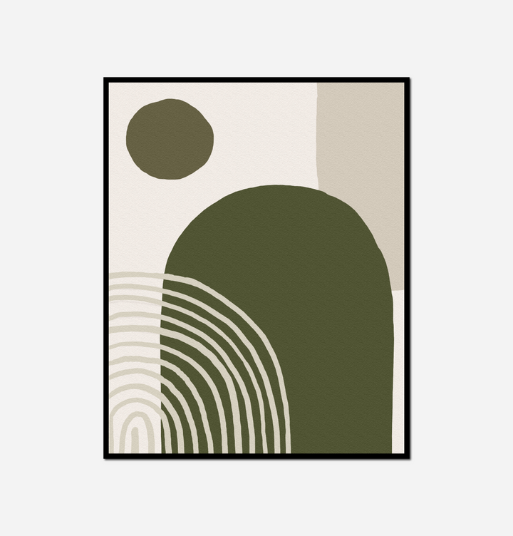 close green white abstract painting