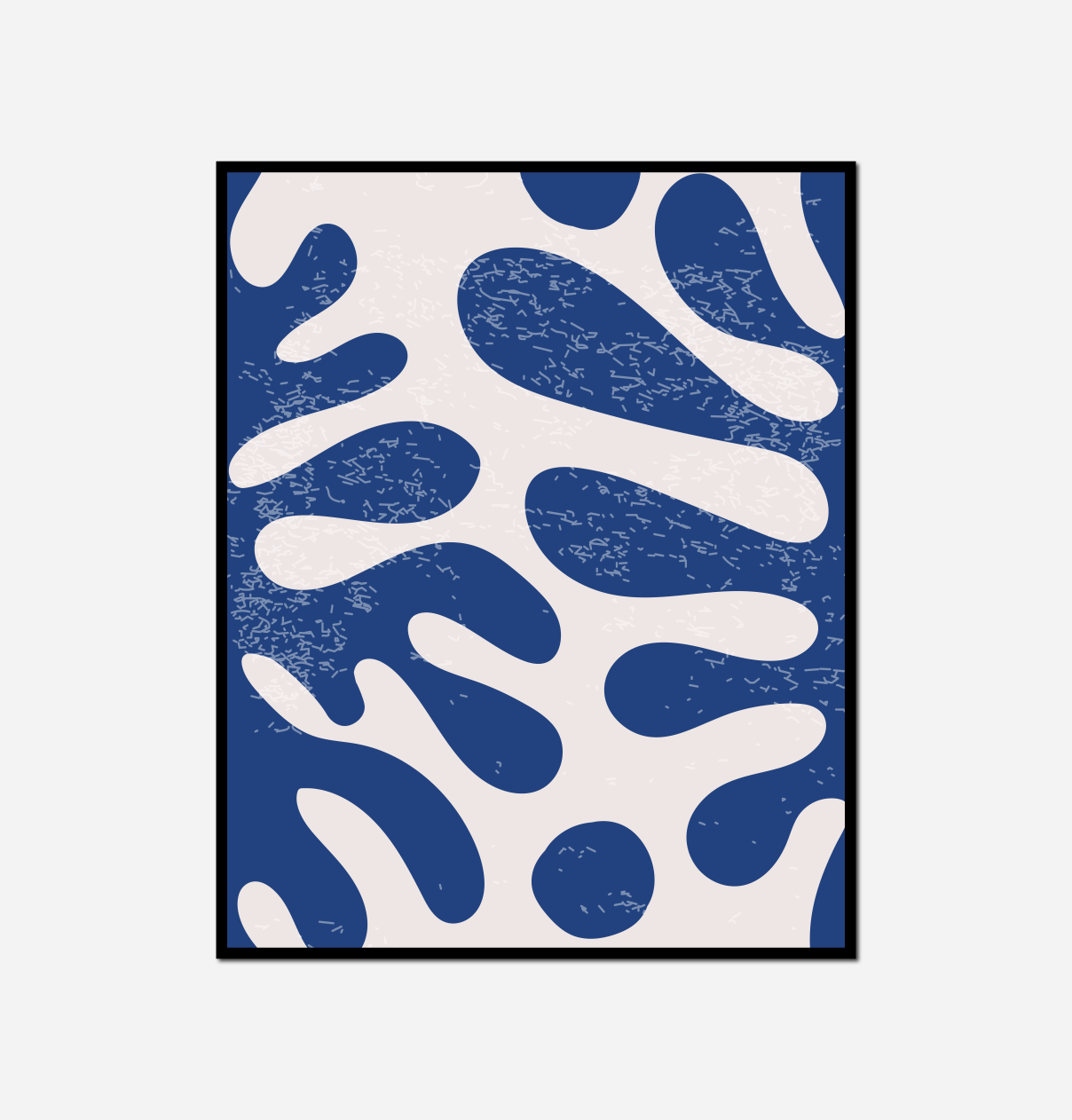 close blue white abstract painting black