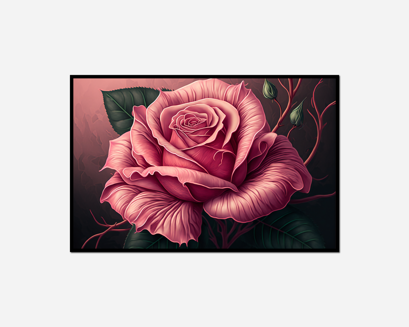 painting rose leaves black