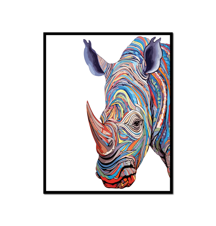 rhino colorful pattern