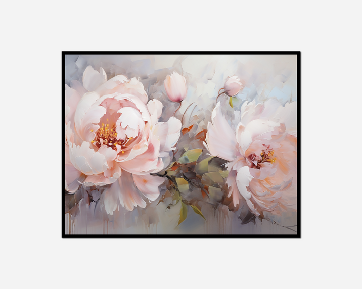 painting pink flowers white