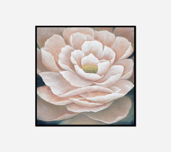 painting pink flower white
