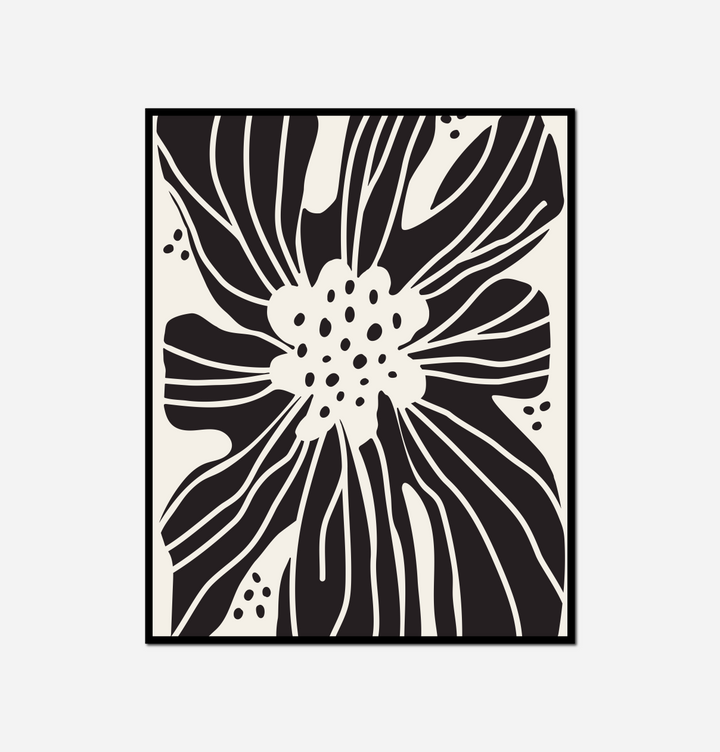 close black white flower white