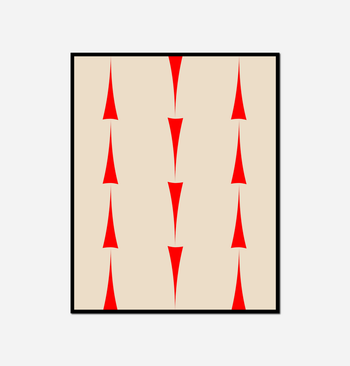 red white geometric pattern