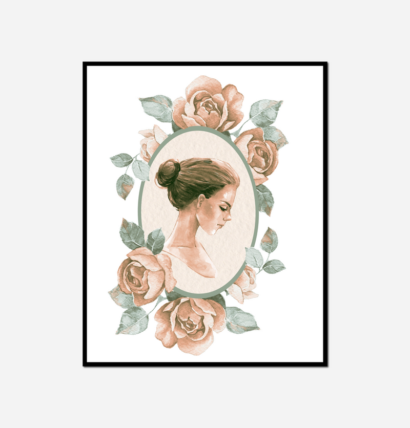 Woman flowers her hair