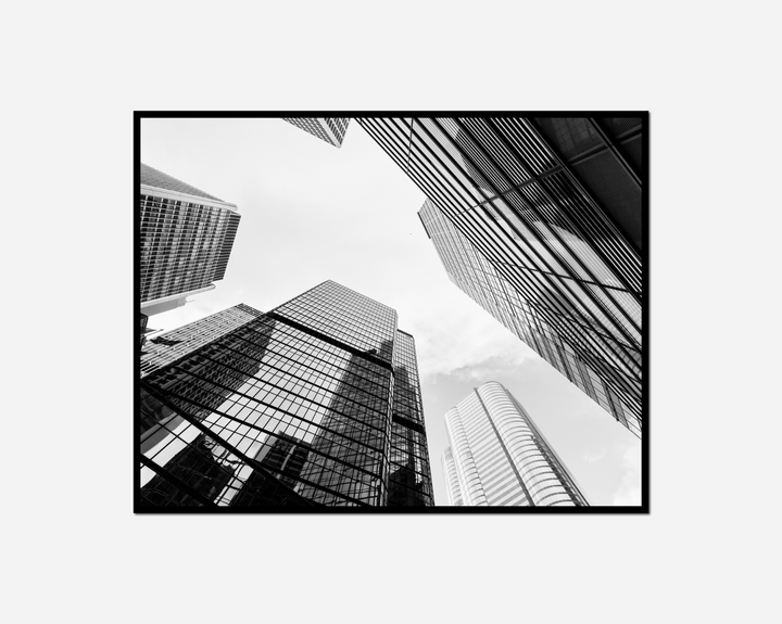 city tall buildings sky