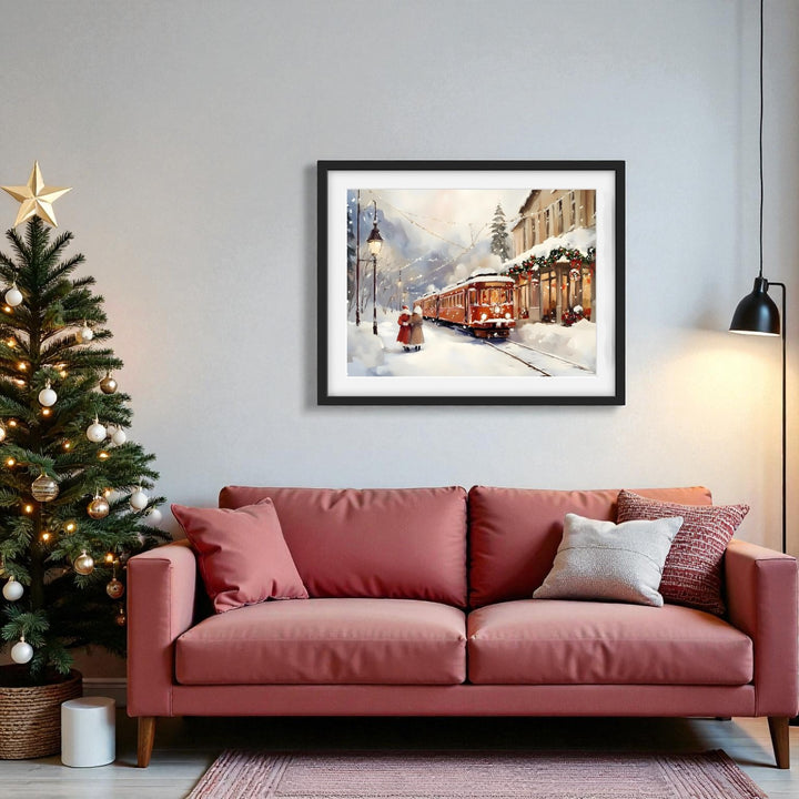 Winter City Street Print