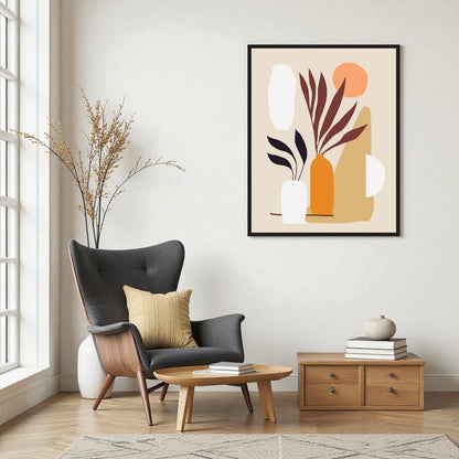 Botanical wall art vector