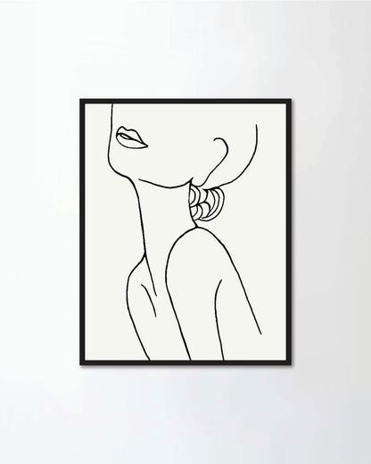 Hand drawing naked woman