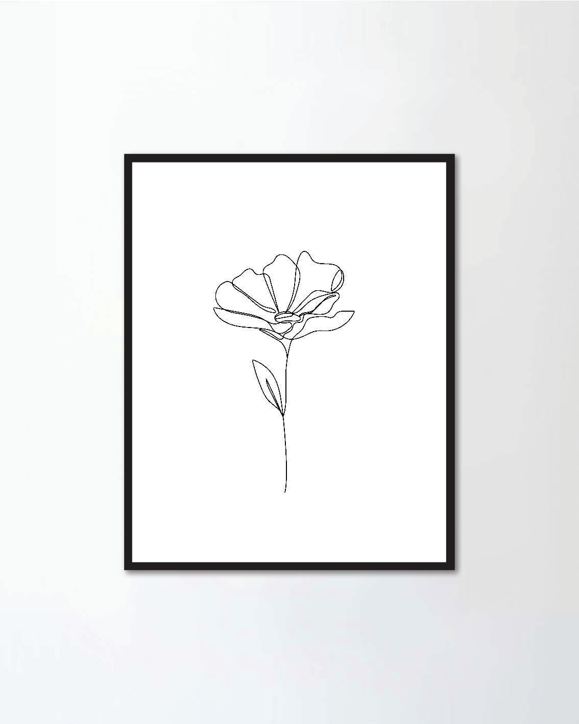 Flower One Line Drawing
