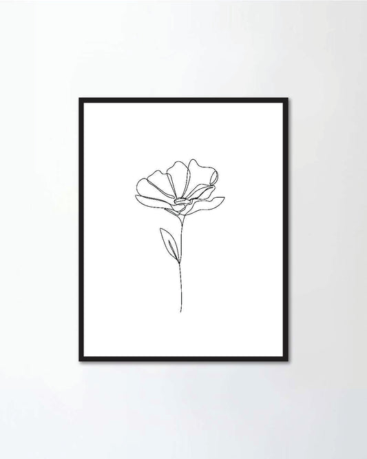 Flower One Line Drawing