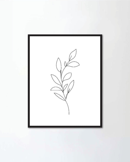 Leaves One Line Drawing
