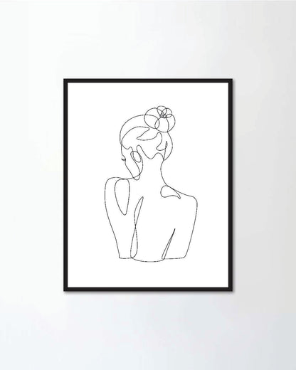 Female Back Continuous Line Drawing