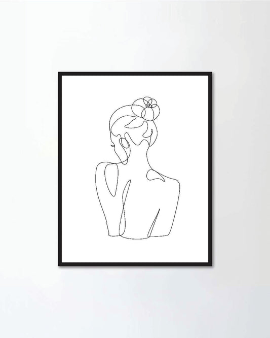 Female Back Continuous Line Drawing