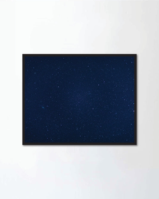 Closeup night blue starry sky