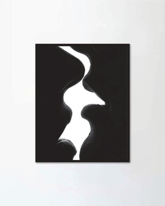 high-contrast twin portrait in backlight