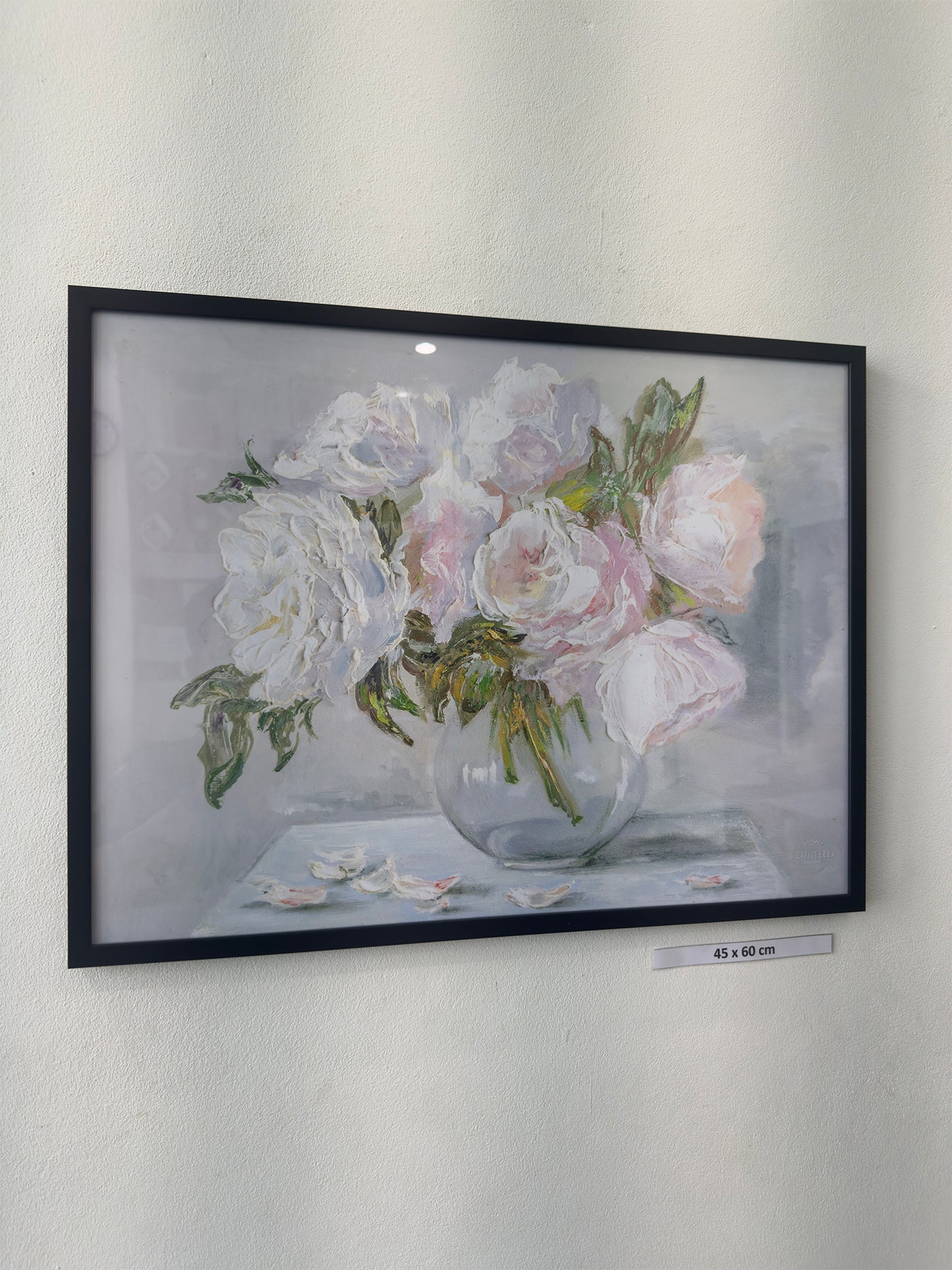 Painting vase flowers table cloth