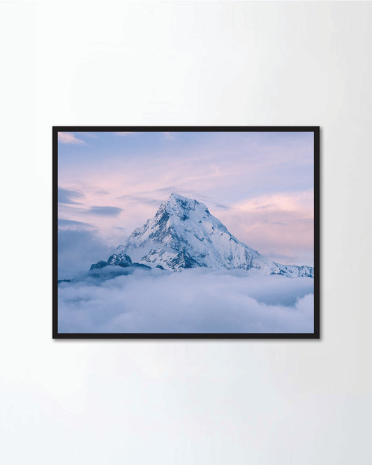 himalayan mountain top above the clouds