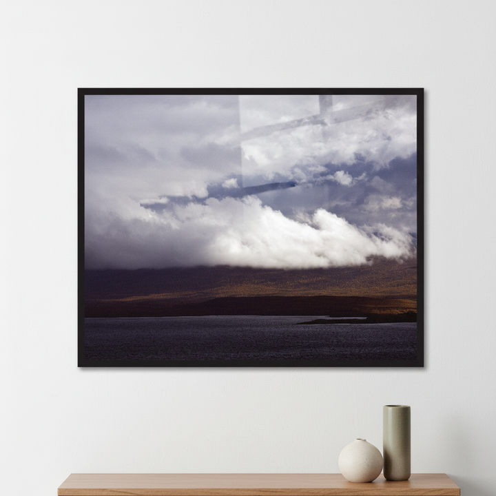 Dark and windy morning in the Nordic mountain