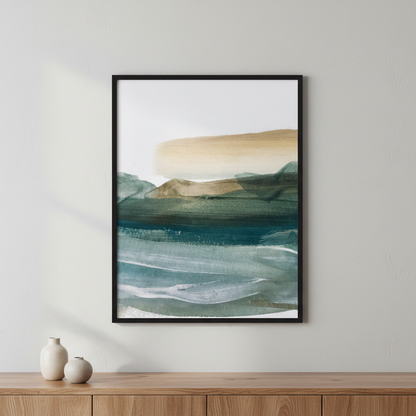 Modern Abstract Art Painting ภาพติดผังสไตล์สแกนดิเนเวีย สำหรับตกแต่งบ้านและคอนโด พร้อมกรอบคุณภาพ