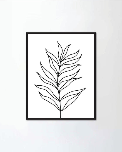 One line drawing of tropical palm