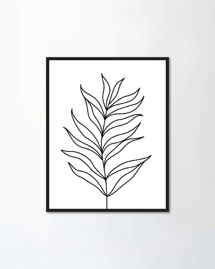 One line drawing of tropical palm