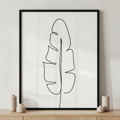 One line drawing of tropical palm