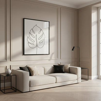 One line drawing of tropical palm