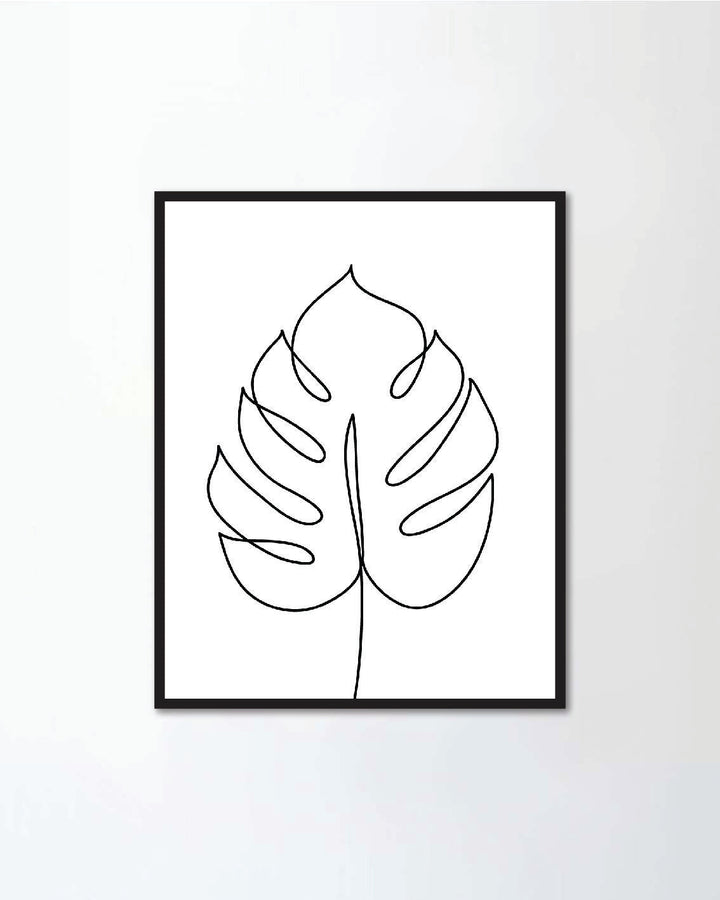 One line drawing of tropical palm