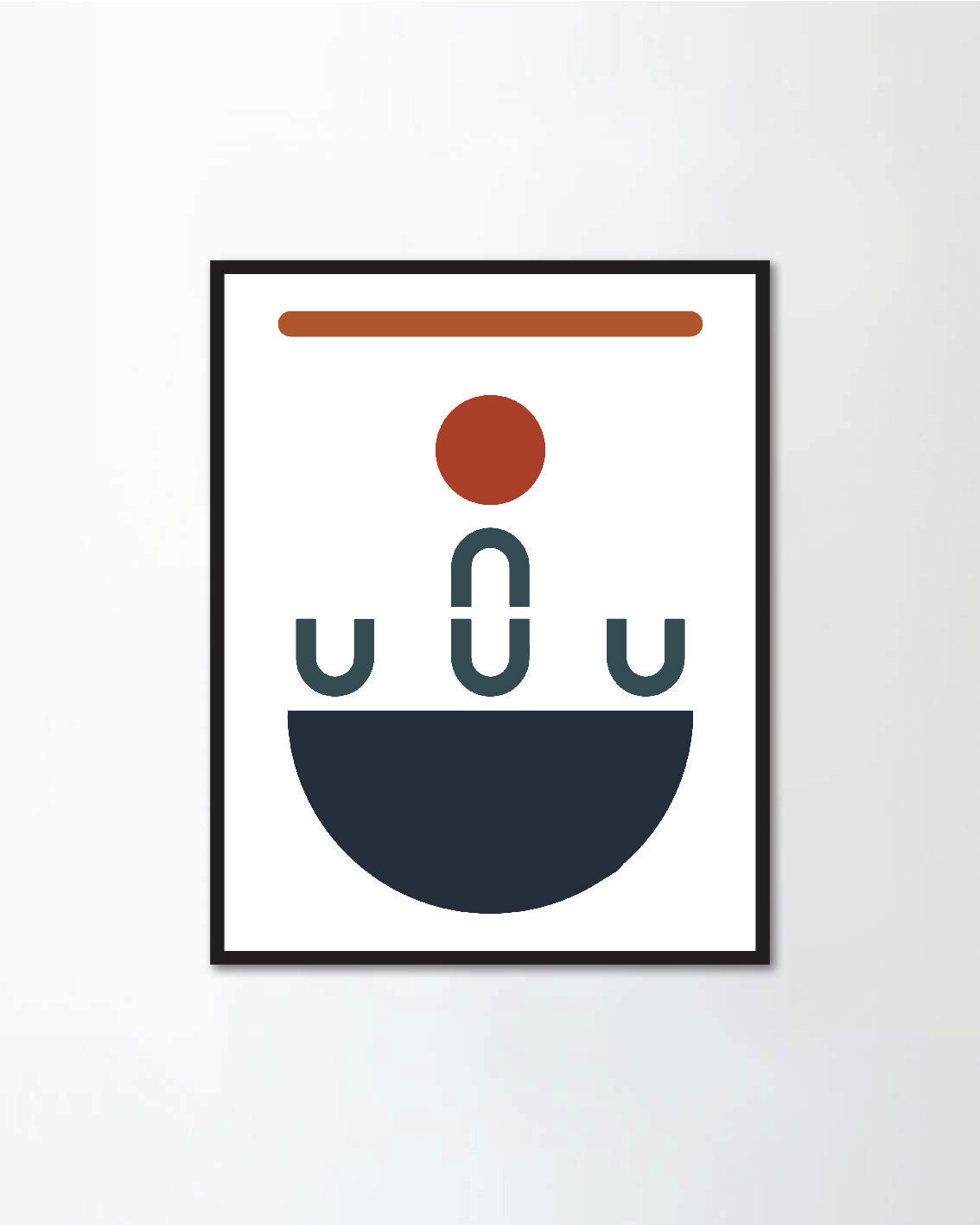 Set abstract geometrical shapes