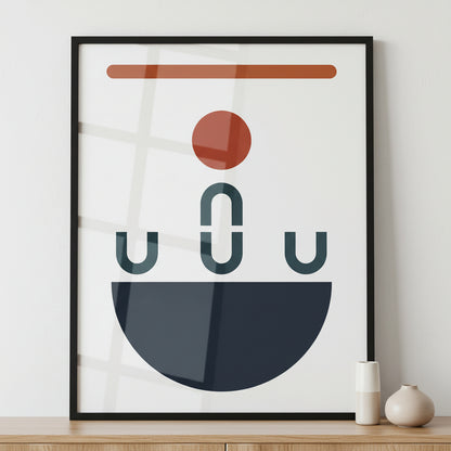 Set abstract geometrical shapes