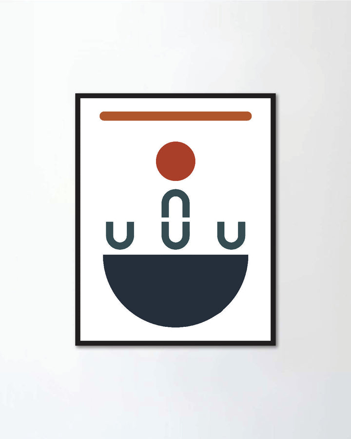 Set abstract geometrical shapes