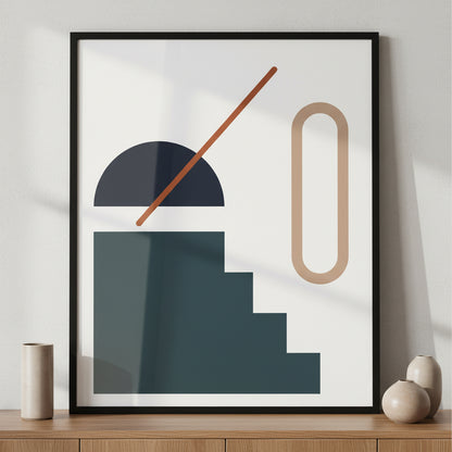 Set abstract geometrical shapes