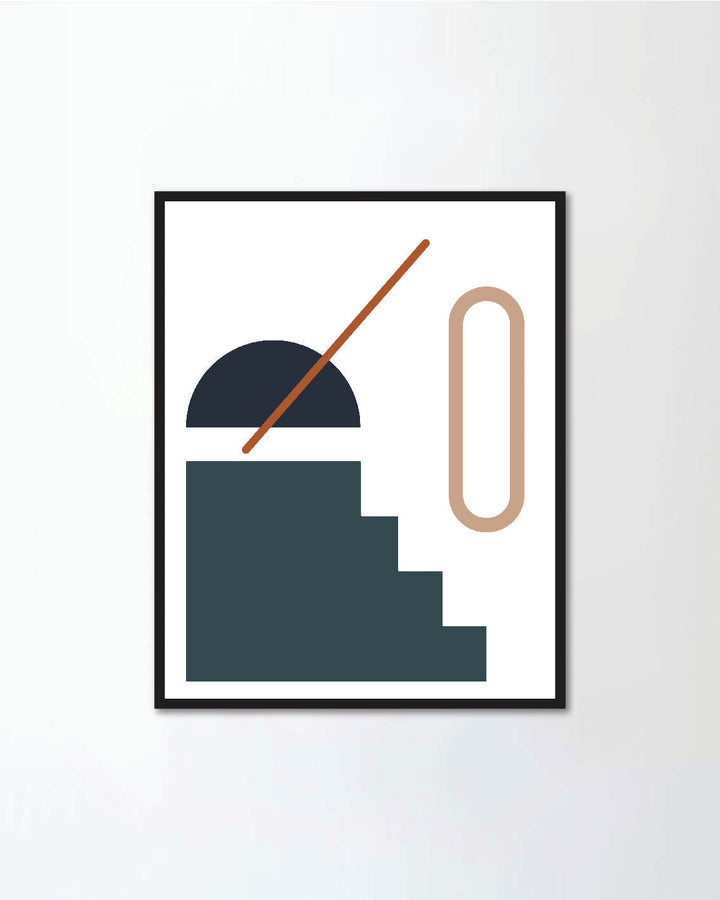 Set abstract geometrical shapes