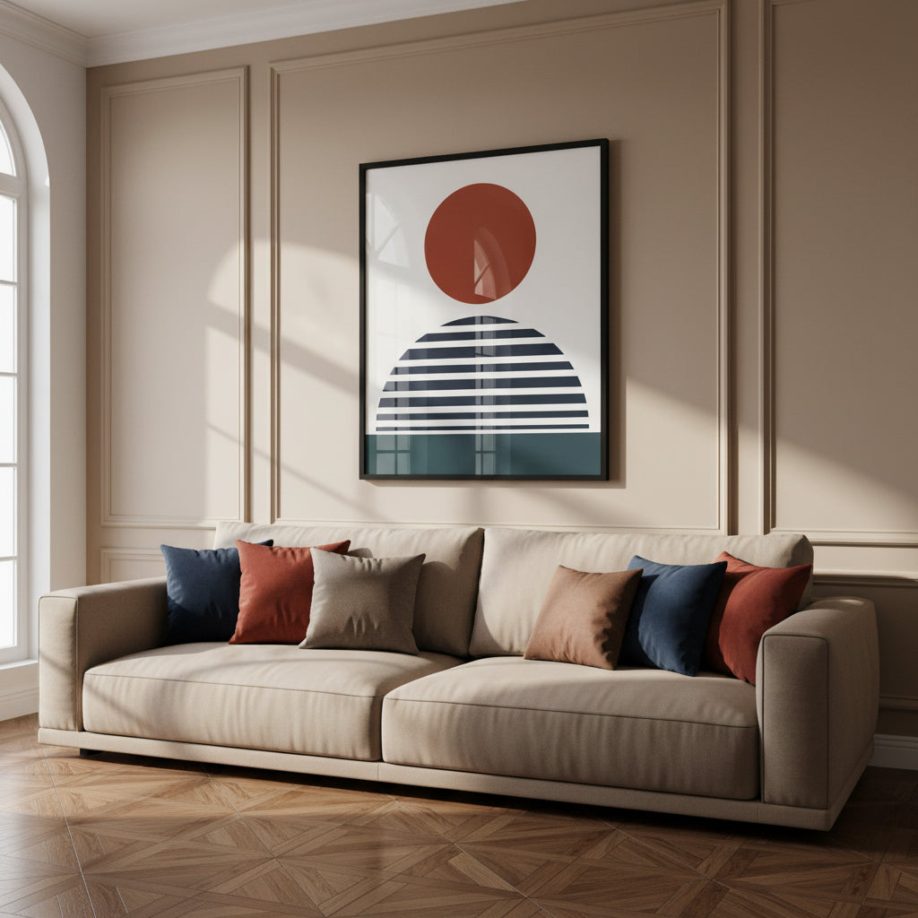Set abstract geometrical shapes