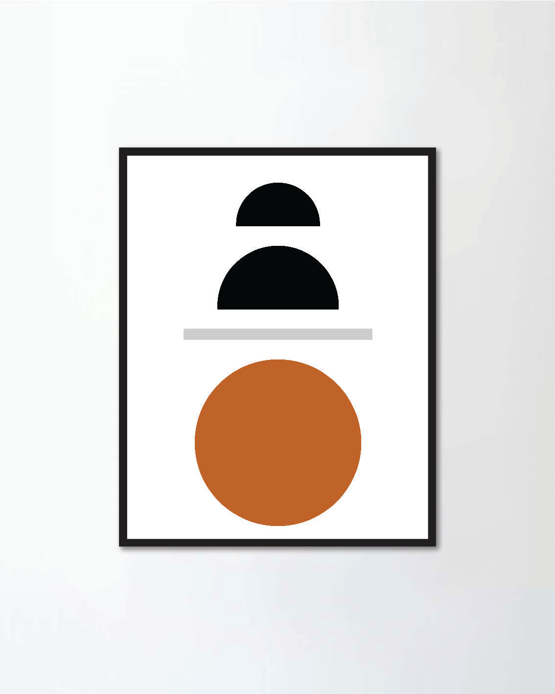 Minimalist geometrical abstract art mid century
