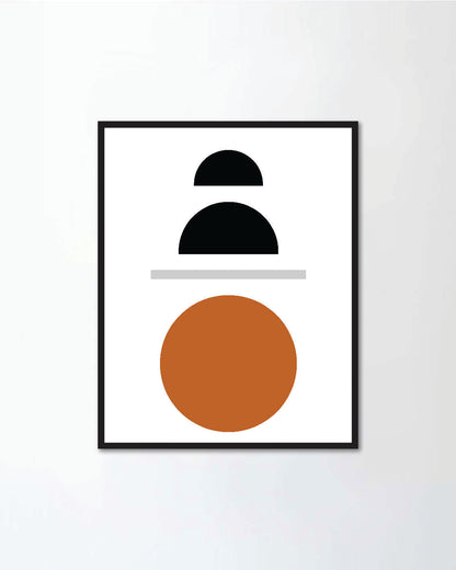 Minimalist geometrical abstract art mid century