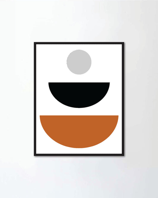 minimalist geometrical abstract art mid century
