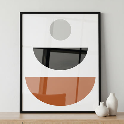 Minimalist geometrical abstract art mid century