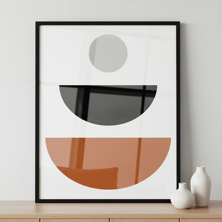 Minimalist geometrical abstract art mid century