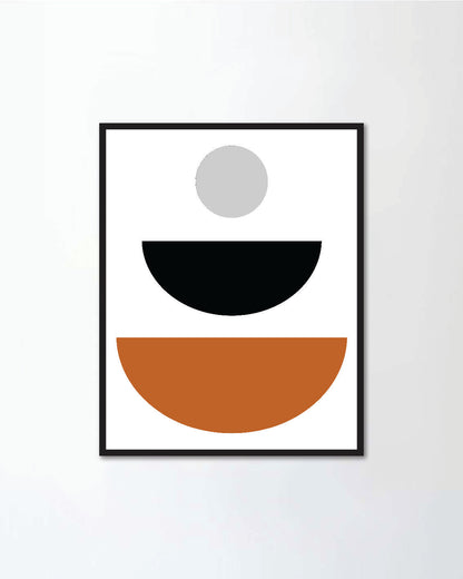Minimalist geometrical abstract art mid century