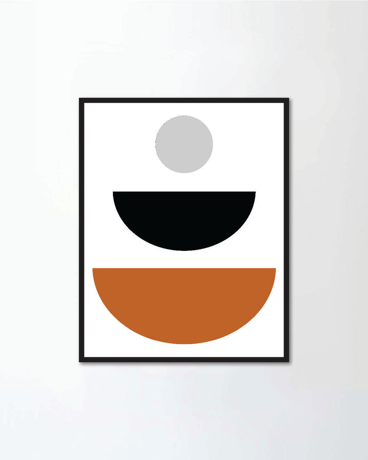 Minimalist geometrical abstract art mid century
